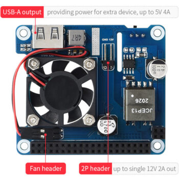 Raspberry Pi PoE HAT, 5V 4A, Waveshare